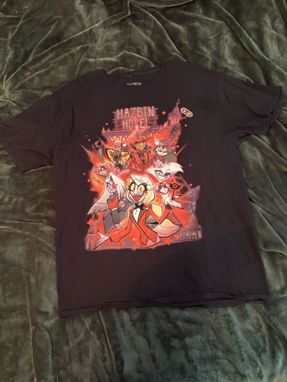Hot Topic Black Hazbin Hotel Logo Tee